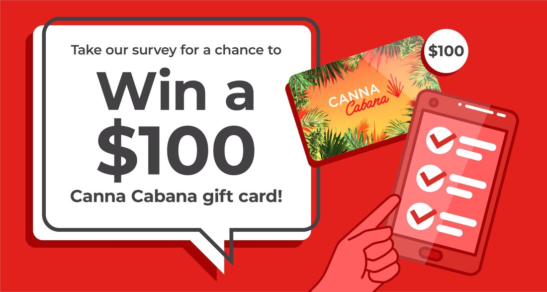 Take Our Survey for a Chance to Win a $100 Canna Cabana Gift Card!
